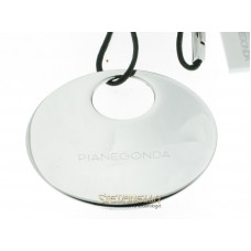 PIANEGONDA collana pendente argento tondo e cordino nero referenza CA010732